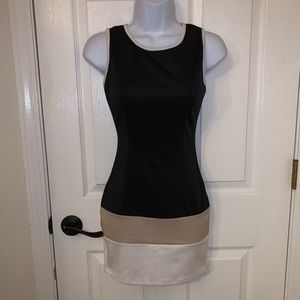 🌹New A’gaci black, white, & beige bodycon dress